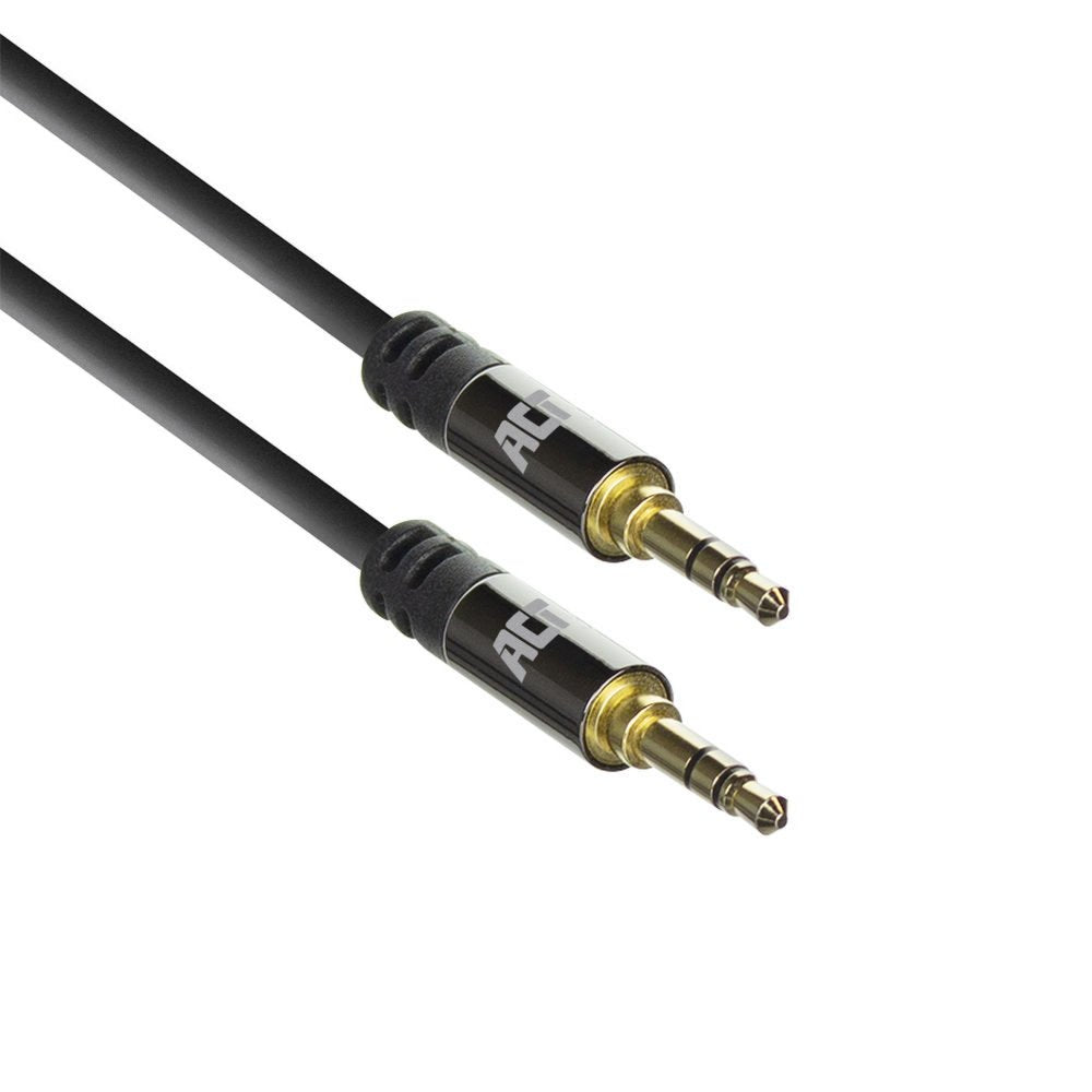ACT AC3613 | 3.5mm Audiokabel | 10 Meter | Stereo Jack naar Jack | Zwart - Matmuis - Matmuis